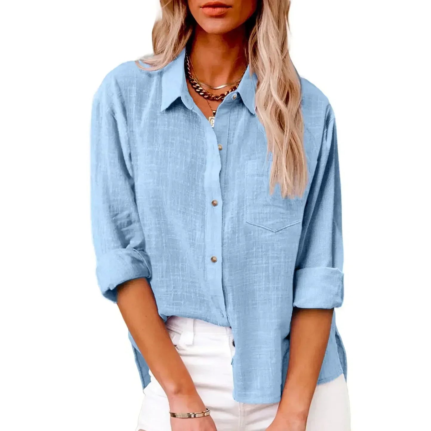 Women's Simple Relaxed Cotton Shirt