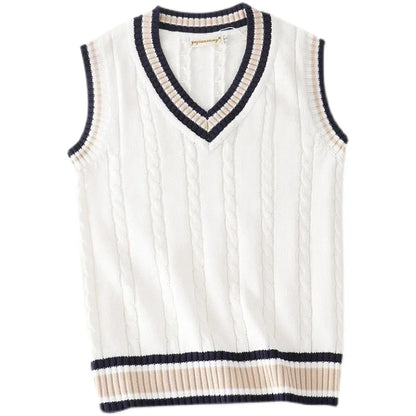 Thick Crew Neck Mens Tank Top Sweater