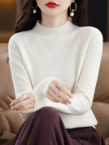 Cozy Ladies Merino Wool Crew Sweater