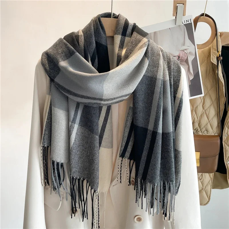Darla Women's Plaid Cashmere Scarf