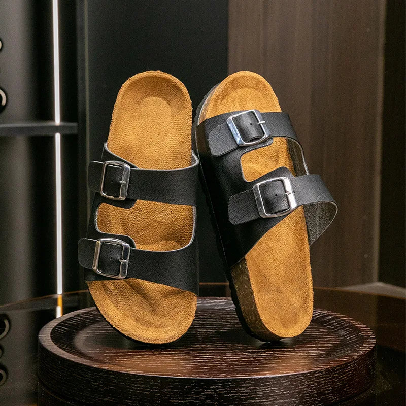 Soft Women's Cork Beach Flip Flops