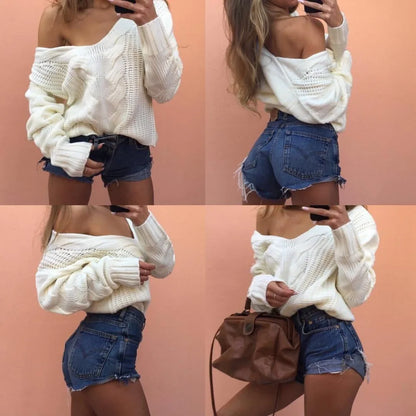 Women's Big Soft Long Sleeve Knit Sweater
