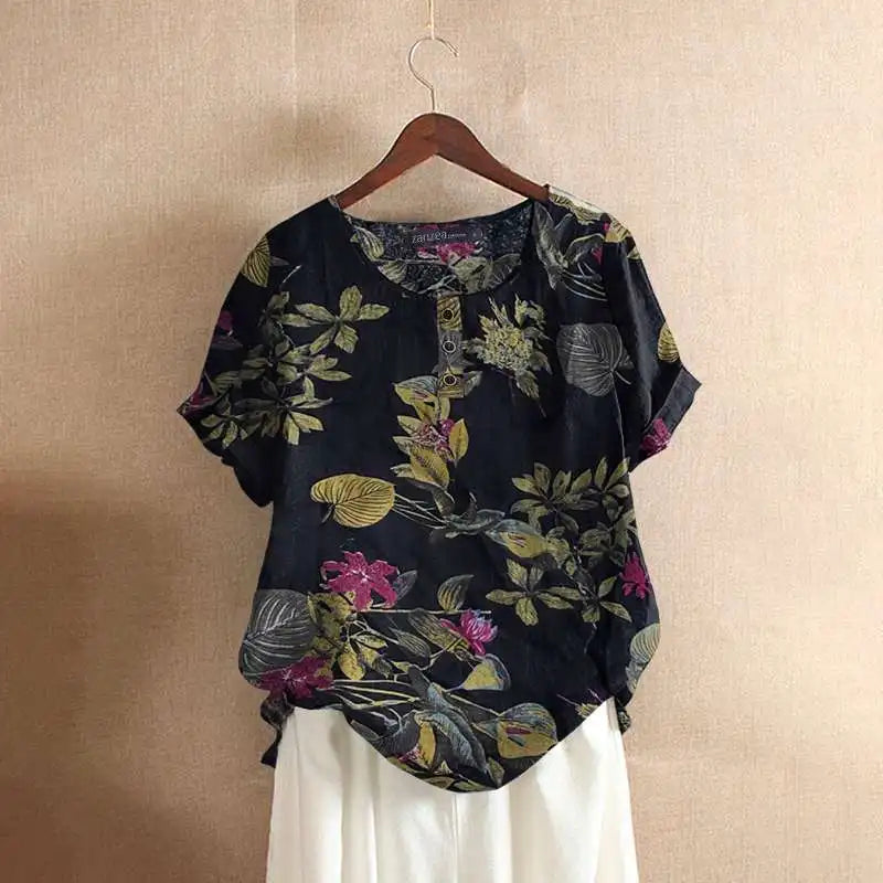 Beautiful Blossom Women's Casual Tunic Top