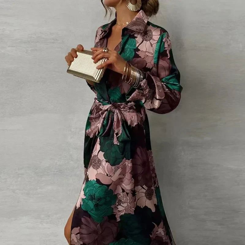 Elegant Waist Maxi Dress - OutfitLondon