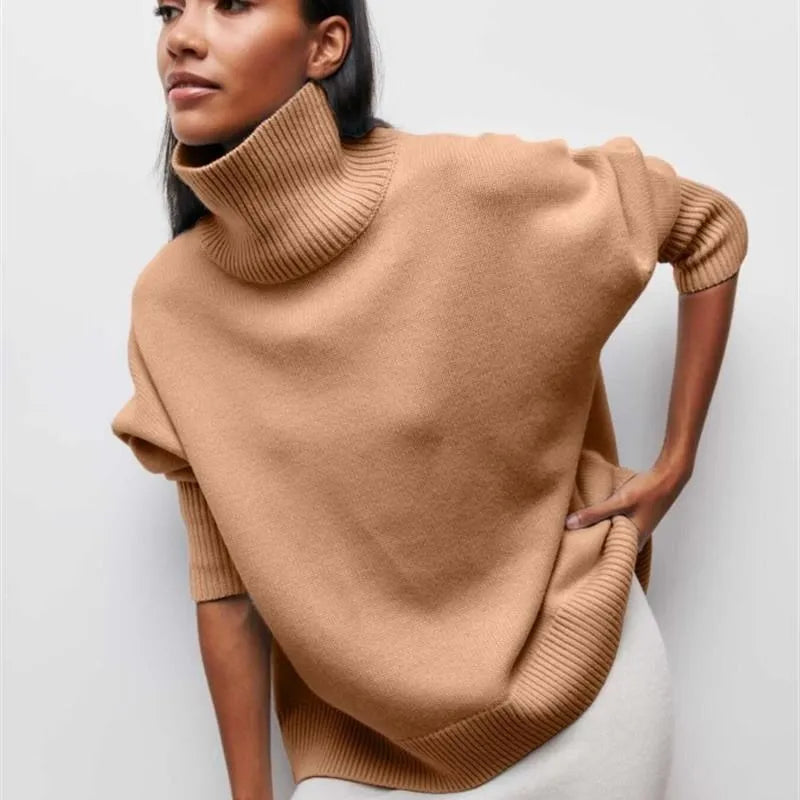 Cozy Big Fit Crew Neck Wool Sweater