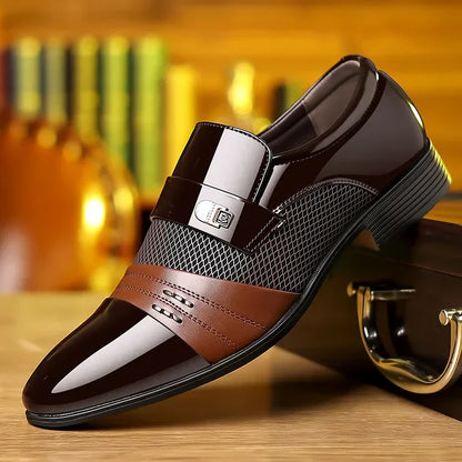 Comfortable Black Leather Dress Shoes for Men - OutfitLondon