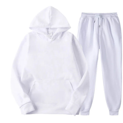Comfortable Fleece Hoodie Sweatpants Set