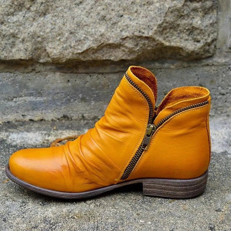 Stylish Women's Low Heel Ankle Boots