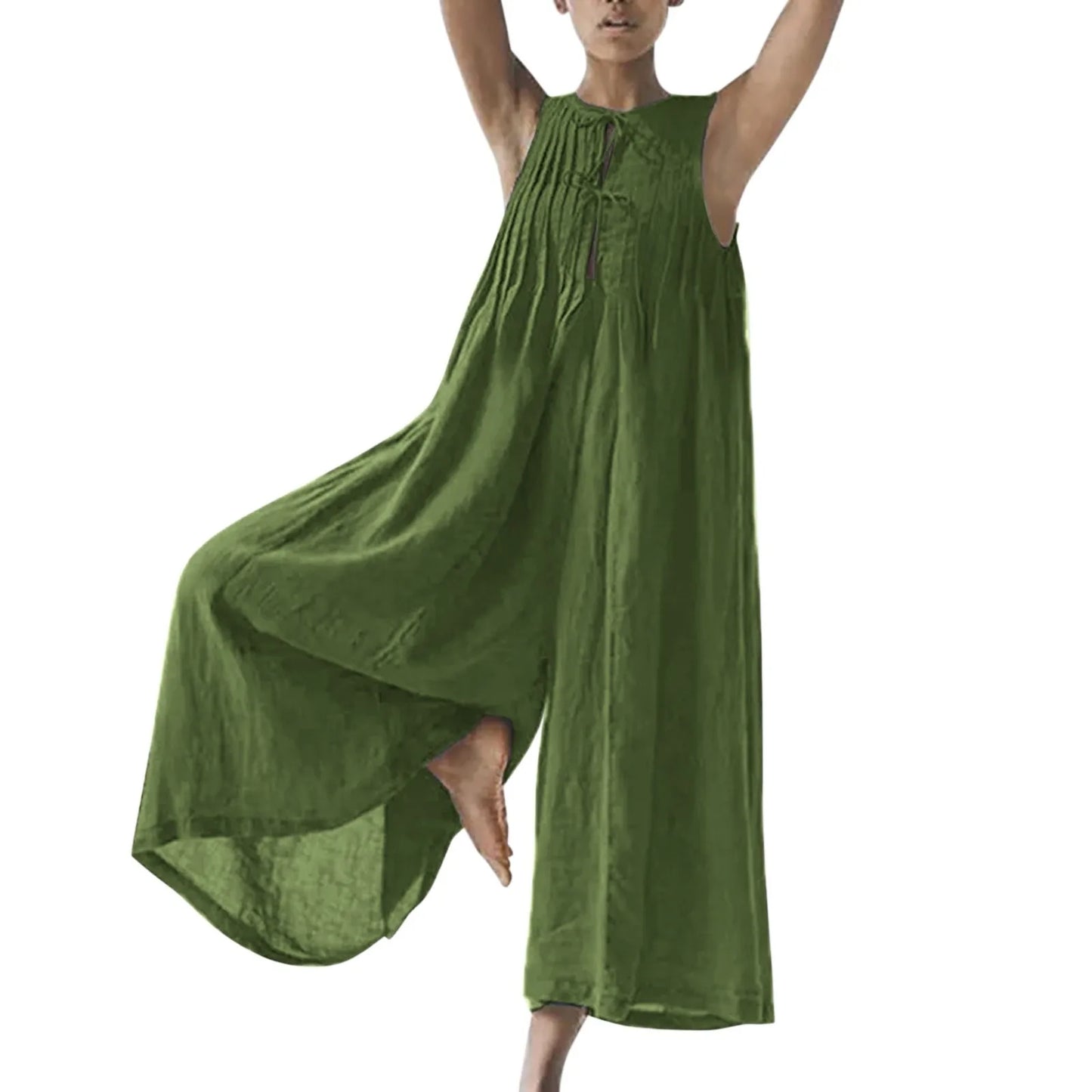 Relaxed Fit Halter Neck Summer Romper Jumpsuit
