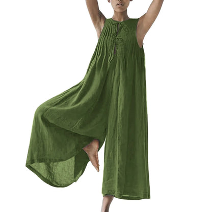 Relaxed Fit Halter Neck Summer Romper Jumpsuit