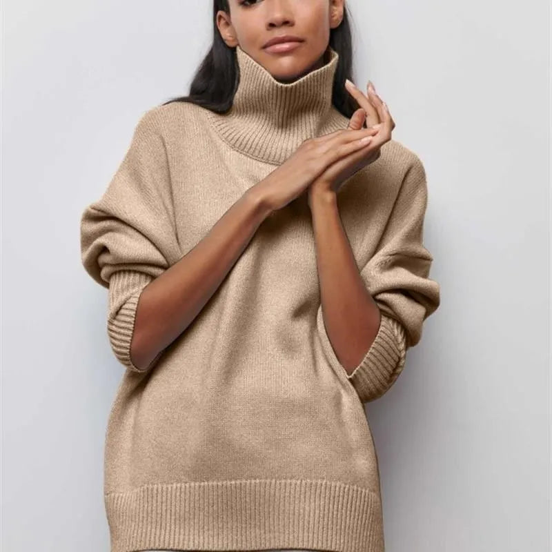Cozy Big Fit Crew Neck Wool Sweater
