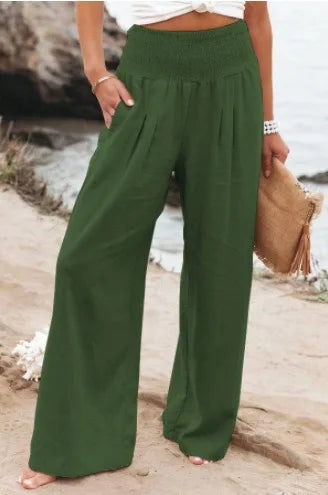 Relaxed Fit Women's Cotton Trousers