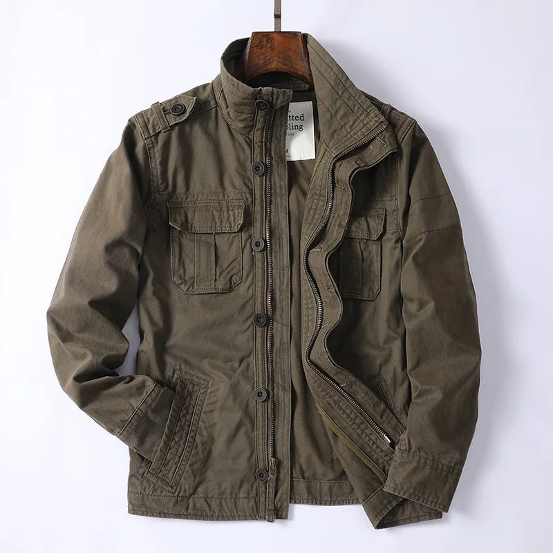 Navy Waterproof Mens Cargo Jacket