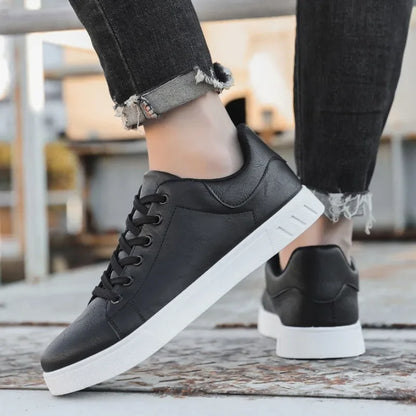Comfy Lace Up Leather Trainer Shoes