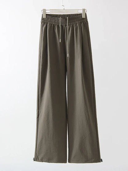 Relaxed Fit High Waisted Casual Joggers