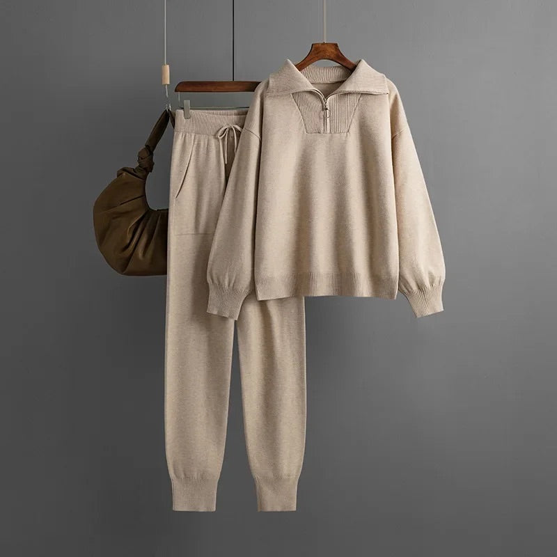 Comfy Casual Two Piece Tracksuit Set