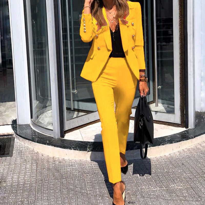 Classic Women's Elegant Business Suit Set - OutfitLondon