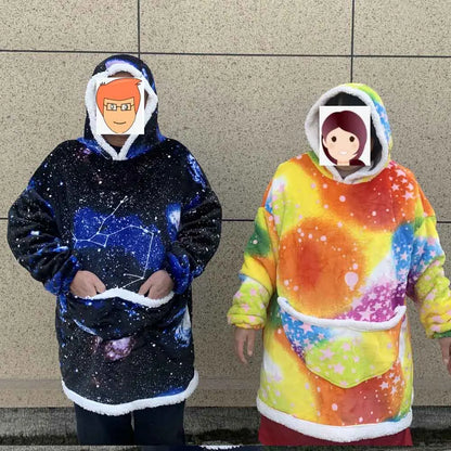 Cozy Hooded Blanket with Pockets
