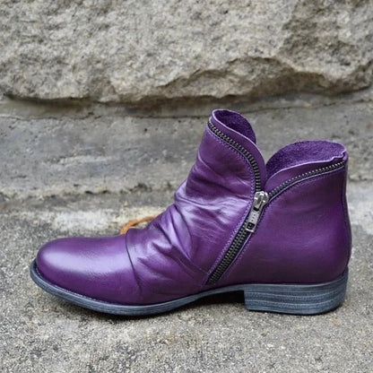 Stylish Women's Low Heel Ankle Boots