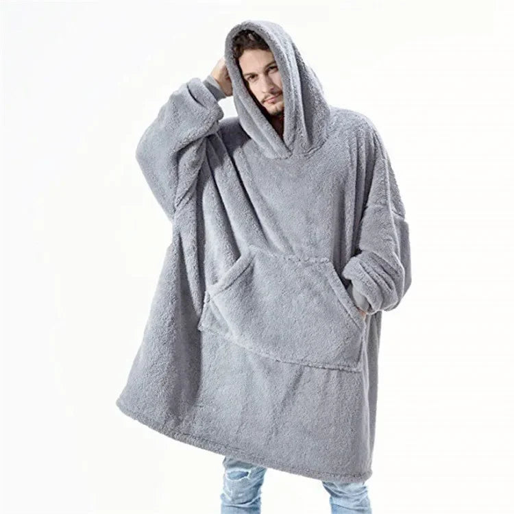 Cozy Fleece Hoodie Blanket for Men and Women