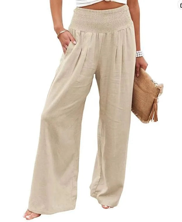 Relaxed Fit Women's Cotton Trousers