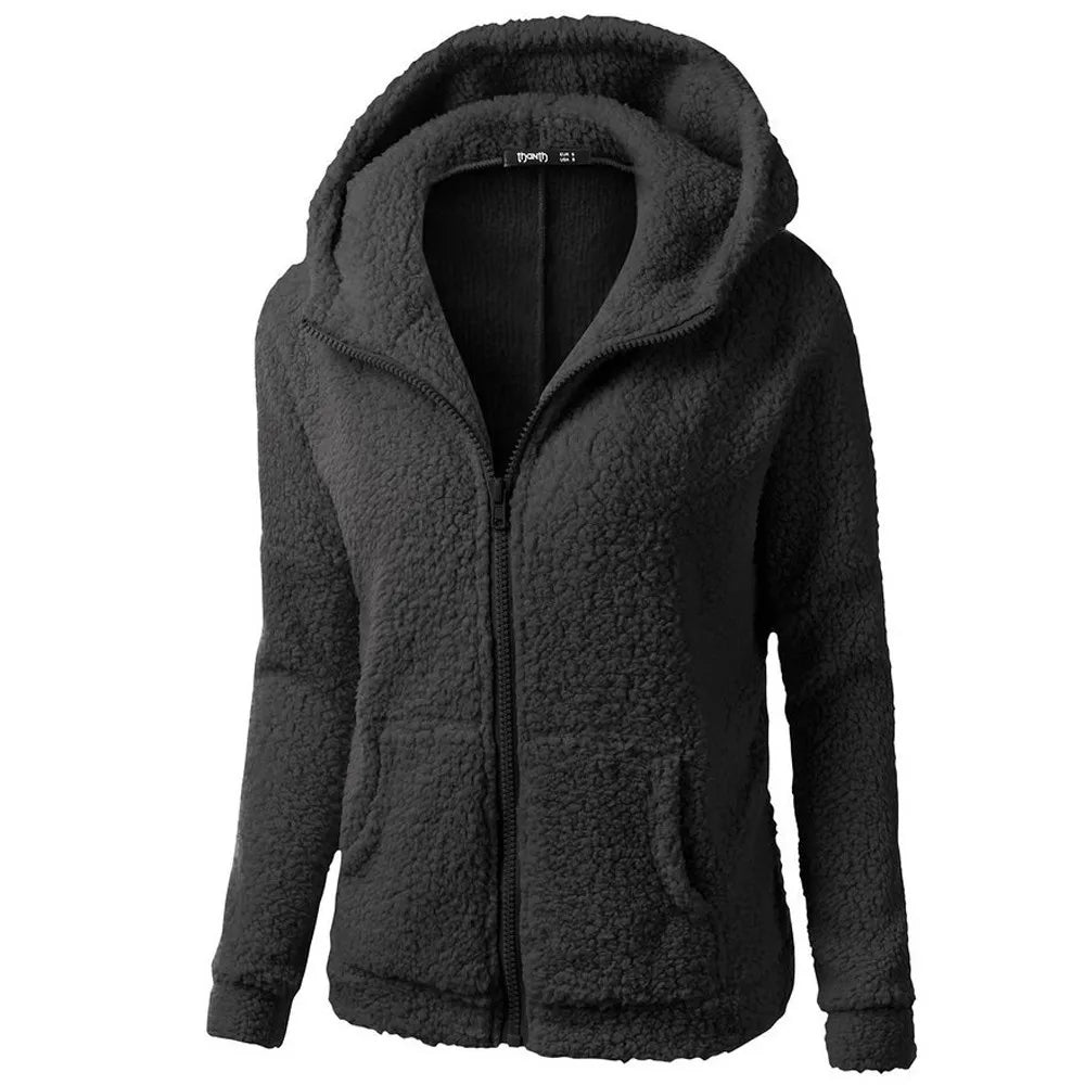 Warm Faux Fur Hooded Parka for Women - OutfitLondon