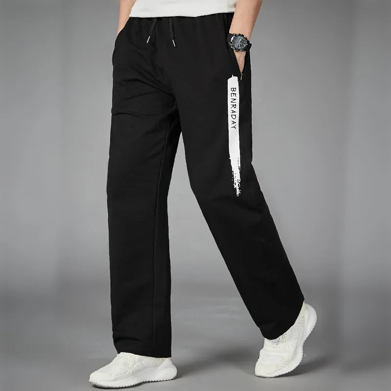 Relaxed Fit Mens Striped Sweatpants