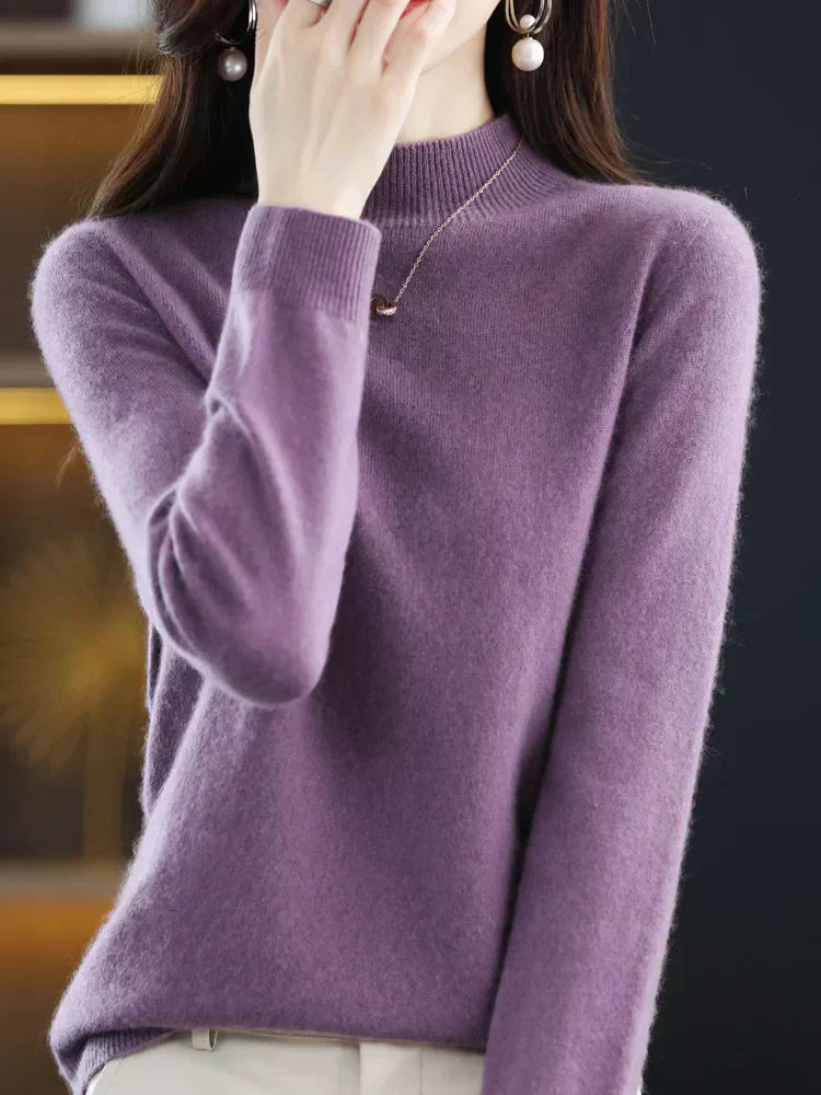 Cozy Ladies Merino Wool Crew Sweater