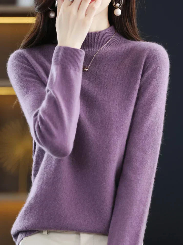 Cozy Ladies Merino Wool Pullover Sweater