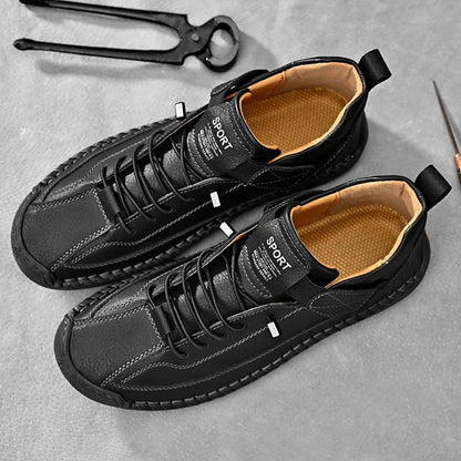 Men's Comfortable Lace Up Sneakers with Good Grip Sole