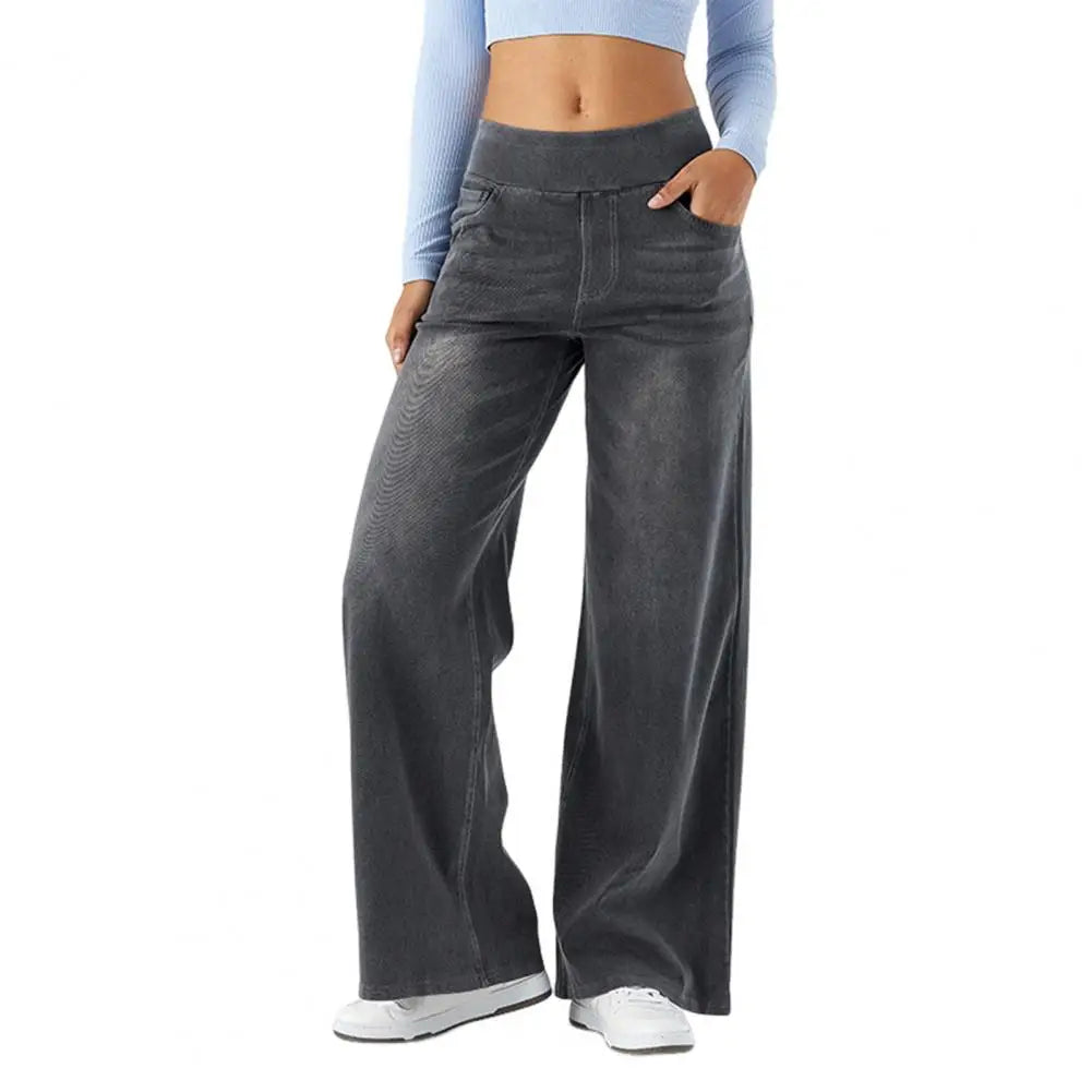 Classic Fit High Waist Straight Leg Women's Jeans