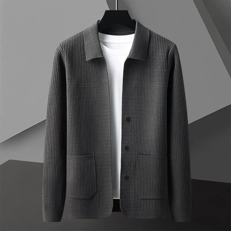 Men's Classic Cardigan Lightweight Knit Deep Pockets
