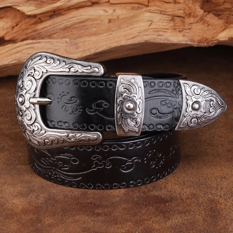 Classic Tan Genuine Leather Belt