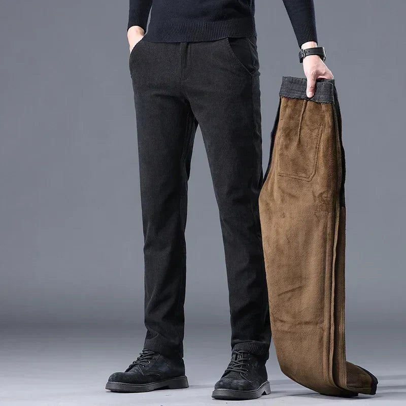 Men's Cozy Fleece Work Pants Regular Fit Design
