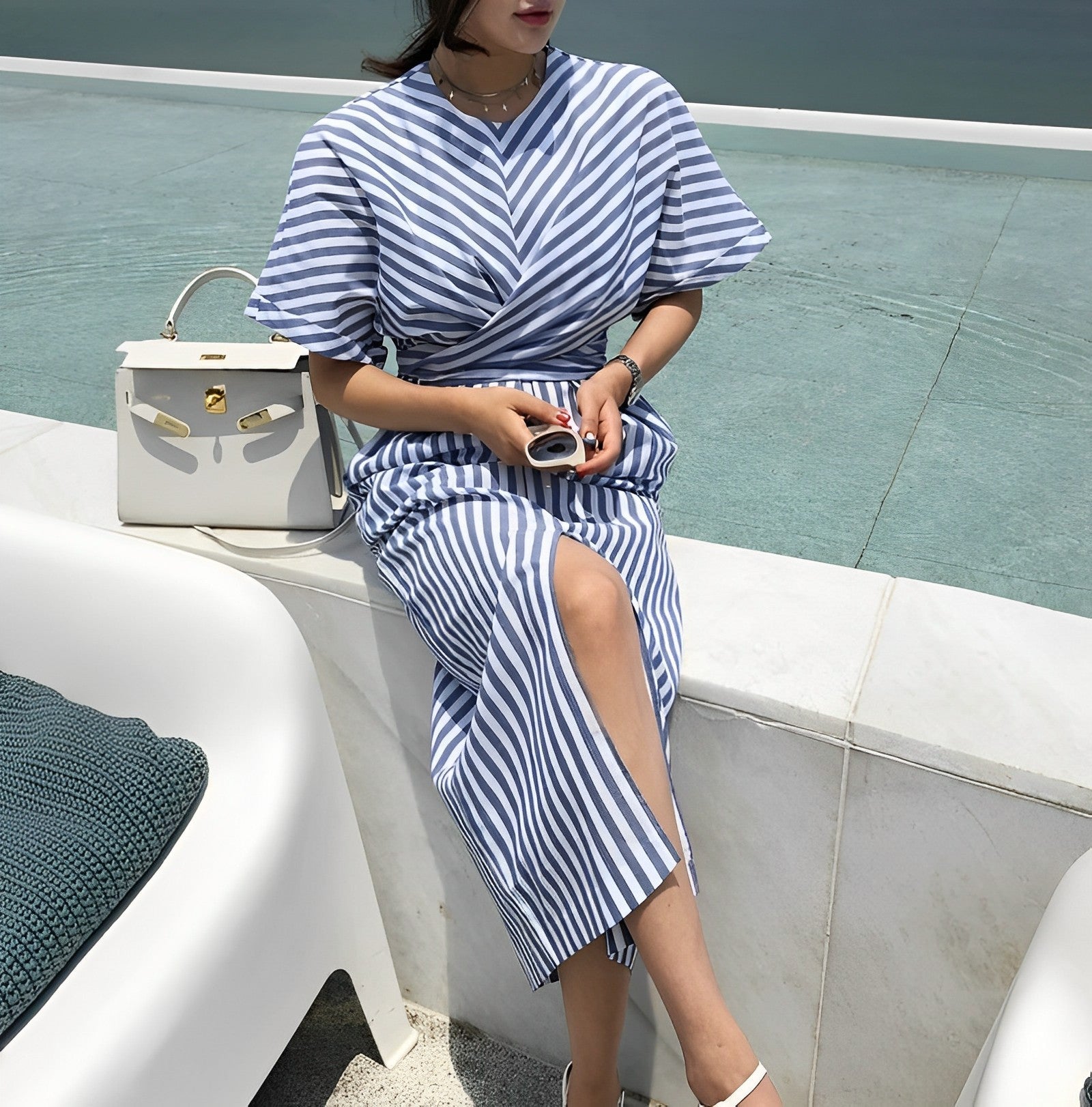 Elegant Summer Dress for Women Floral Midi Dress - OutfitLondon