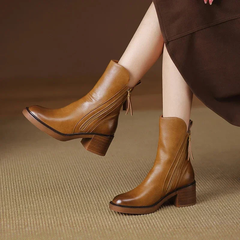 Livia – Chic Ladies Low Heel Boots