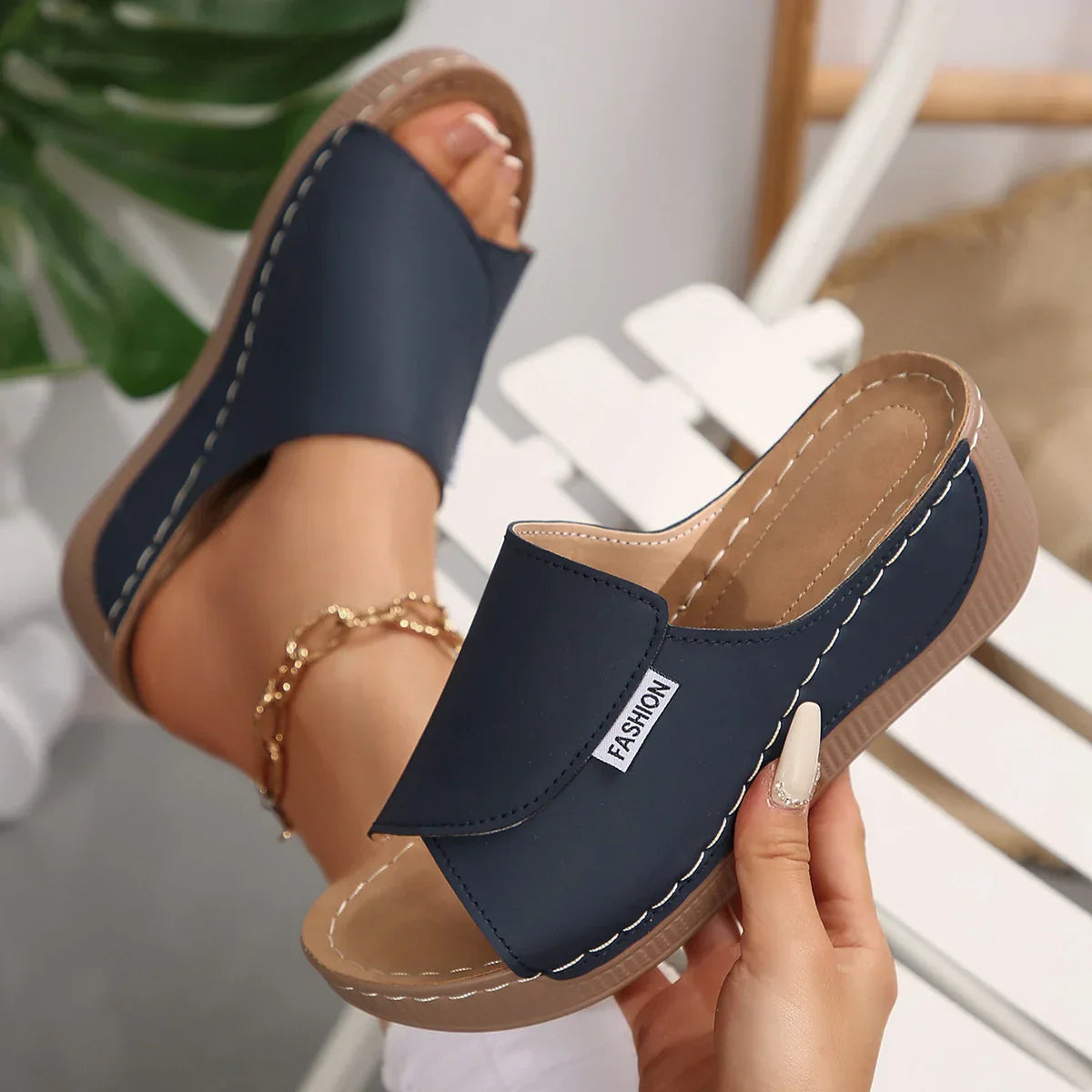 Cozy High Heel Mule Slippers