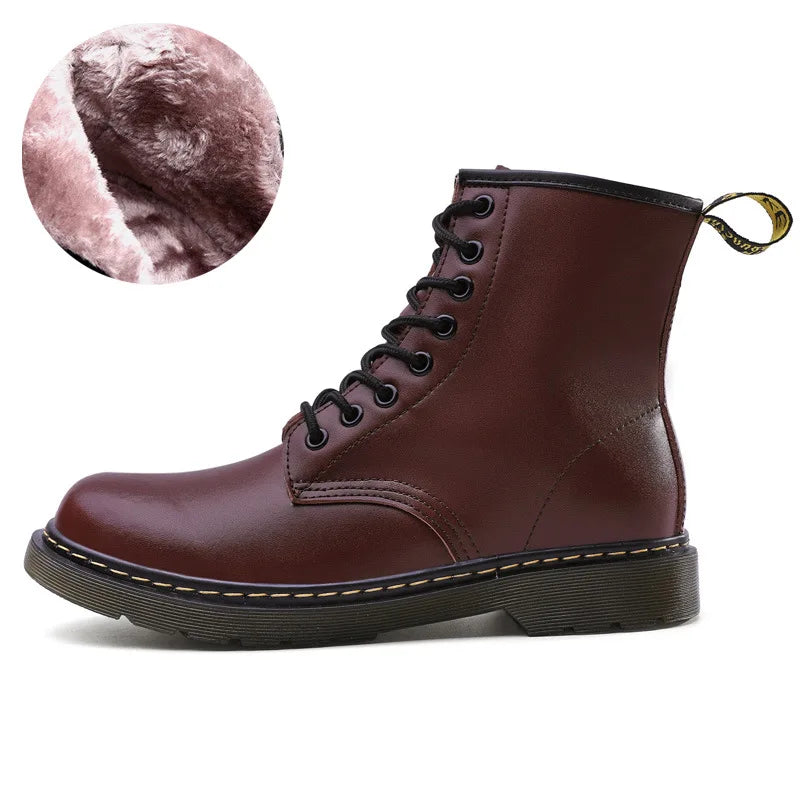Comfortable Thermal Leather Ankle Boots for Men