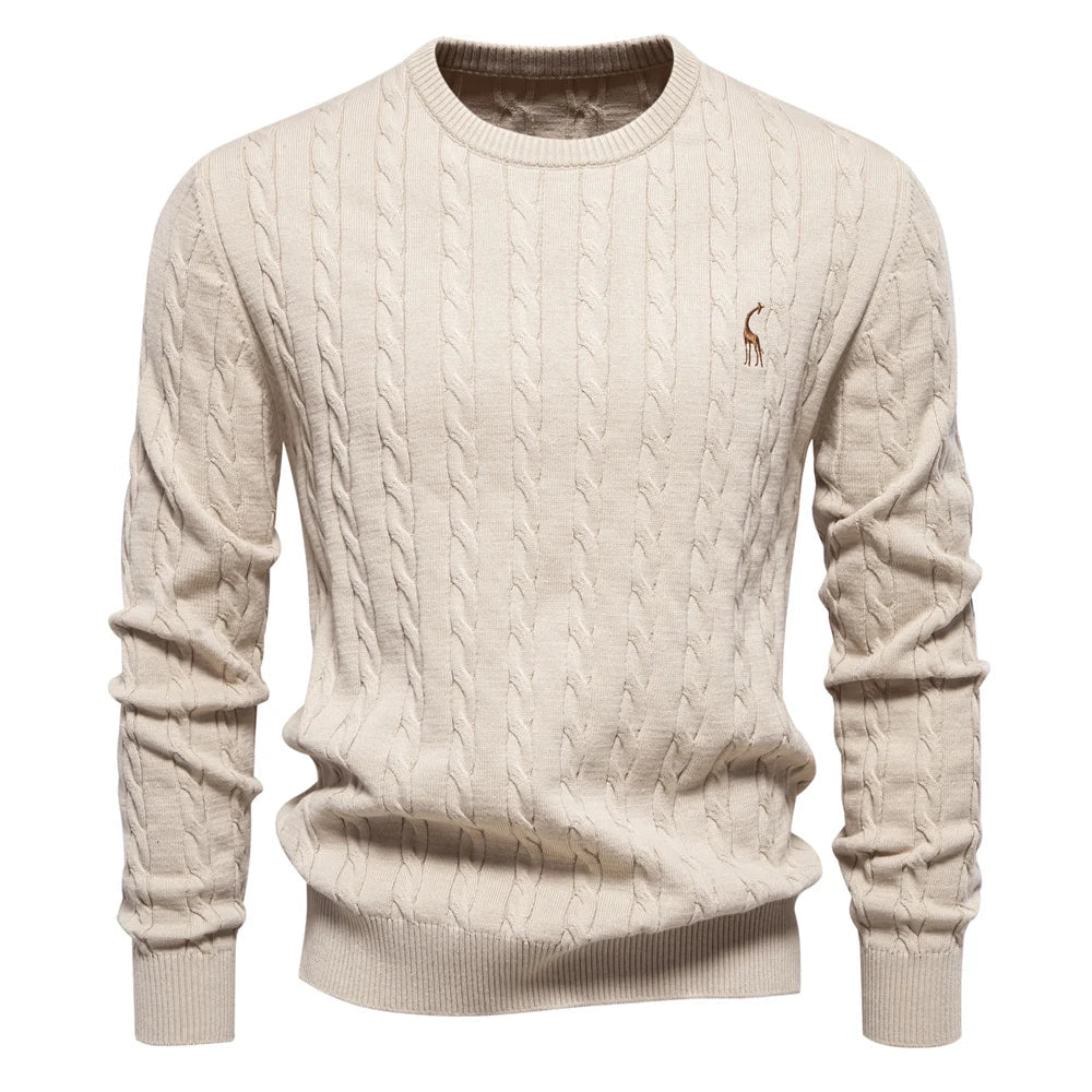 Comfortable Mens Wild Print Crew Sweatshirt