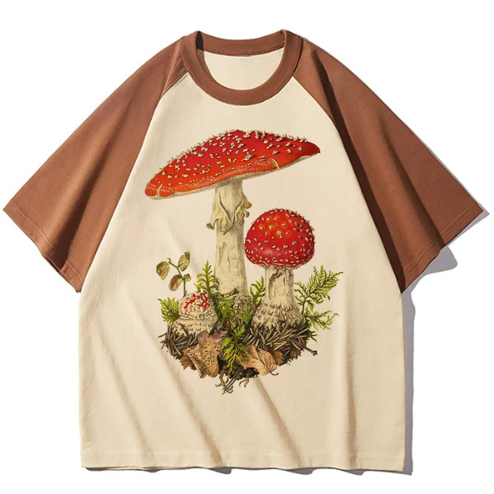 Women's Graphic T Shirt Cotton Vintage Manga Print Raglan Sleeves