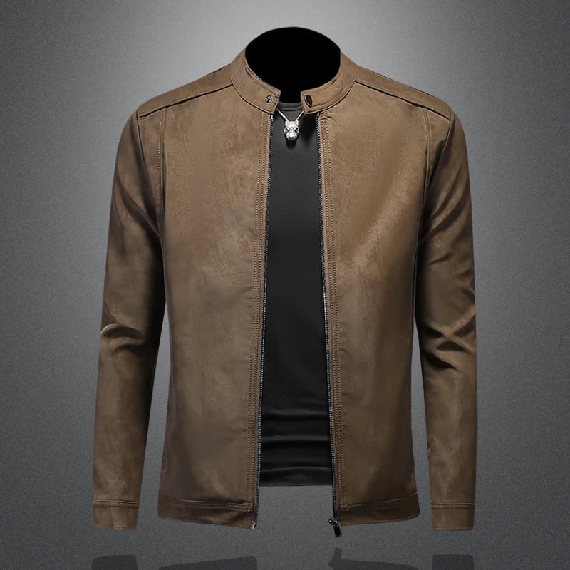 Genuine Mens Black Leather Biker Jacket - OutfitLondon