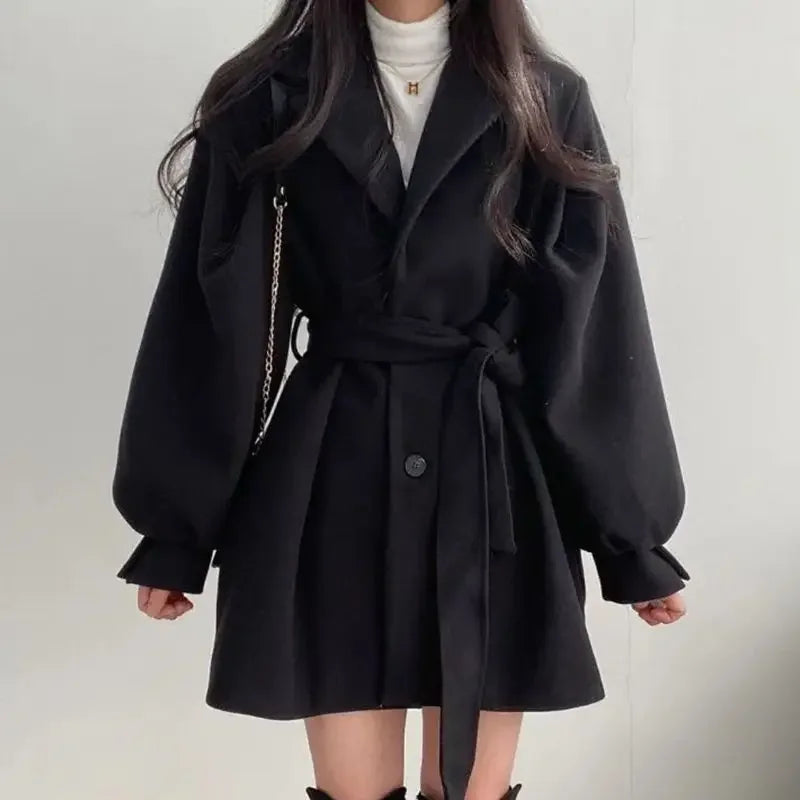 Slim Fit Women's Belted Short Trench Coat