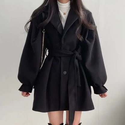 Slim Fit Women's Belted Short Trench Coat