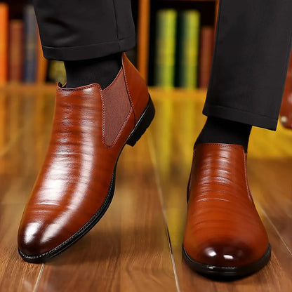 Classic Leather Ankle Boots - Comfortable Everyday Wear
