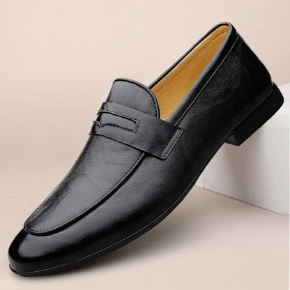Luxury Real Leather Slip On Shoe - OutfitLondon