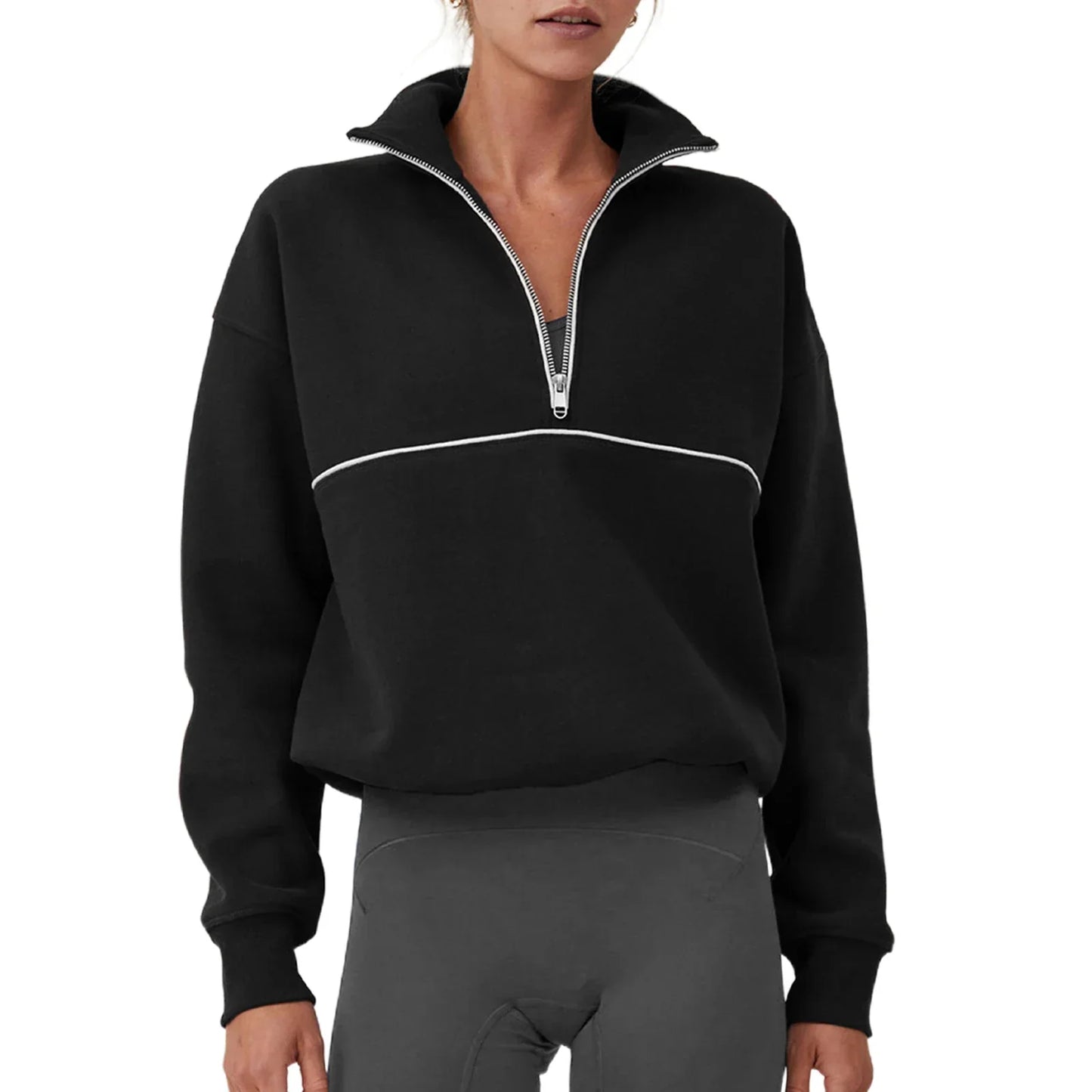 Relaxed Fit Crew Neck Sweatshirt – Soft Long Sleeve