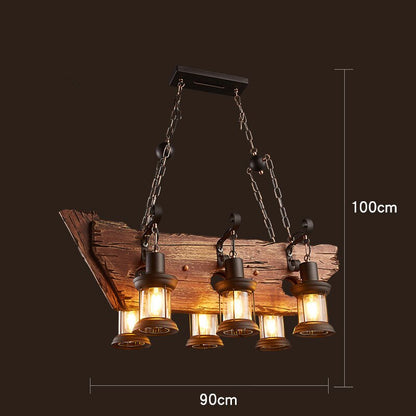 Farmhouse Style Wooden LED Light Fixture