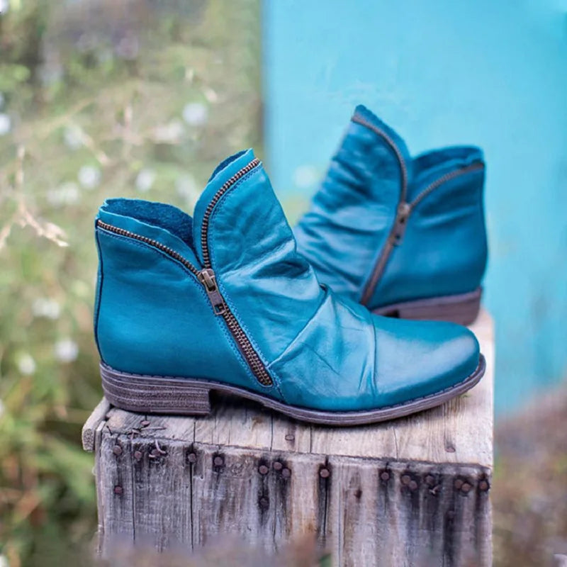 Stylish Women's Low Heel Ankle Boots