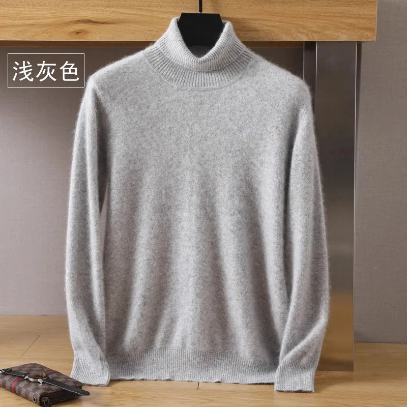Premium Warm Crew Neck Cashmere Sweater for Men