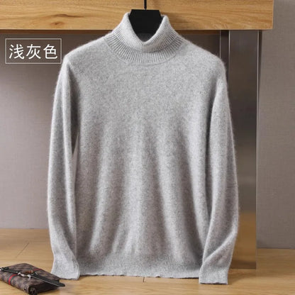 Premium Warm Crew Neck Cashmere Sweater for Men